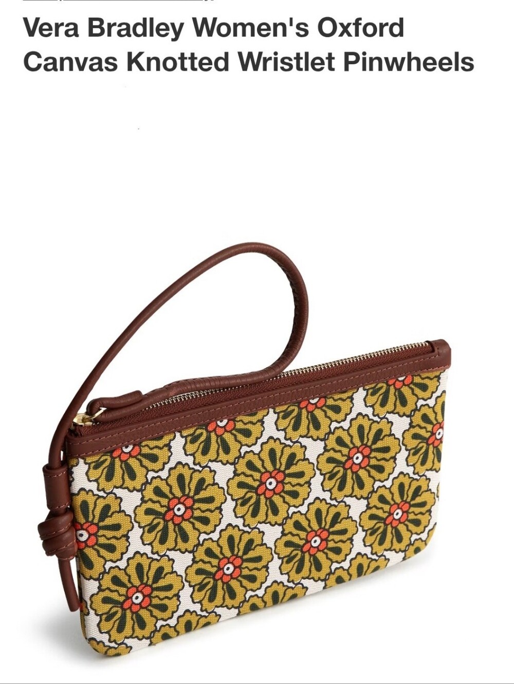 NWT Vera Bradley Women's Oxford Canvas Knotted Wristlet Pinwheels - Picture 12 of 12